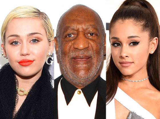 Miley Cyrus, Bill Cosby, Ariana Grande Miley Cyrus, Bill Cosby, Ariana Grande